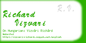 richard vizvari business card